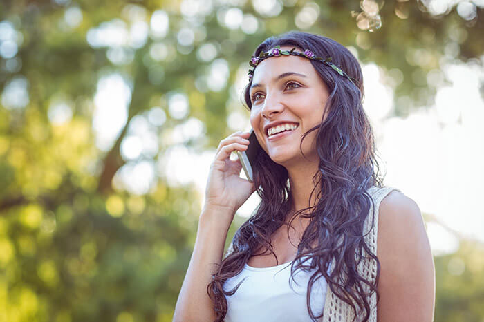 Happy Woman Calling Napa Tree Services